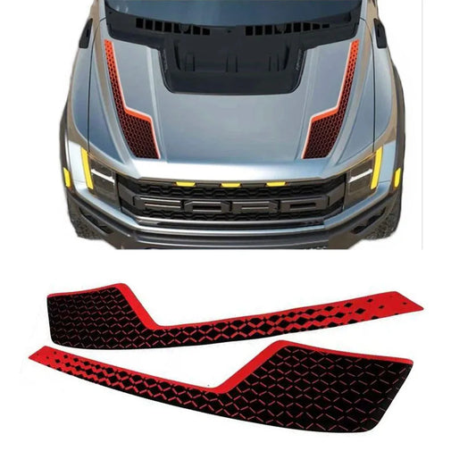 Hood Scoop Stripe Decal for Ford F-150 Raptor Gen 3 (2021–2023) | Precut Bonnet Vinyl Graphics - <none>-  DRIVEN - 1
