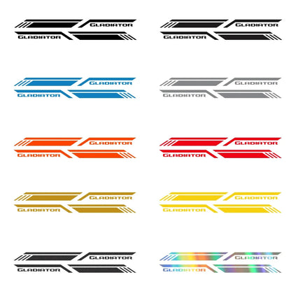 Trunk Side Stripe Decal for Jeep Gladiator JT | Pickup Truck Vinyl Graphic - 200000182:10#Glossy Red-200000182:691#Glossy Gray-200000182:366#Glossy Yellow-200000182:350852#Glossy Orange-200000182:29#Glossy White-  DRIVEN - 5