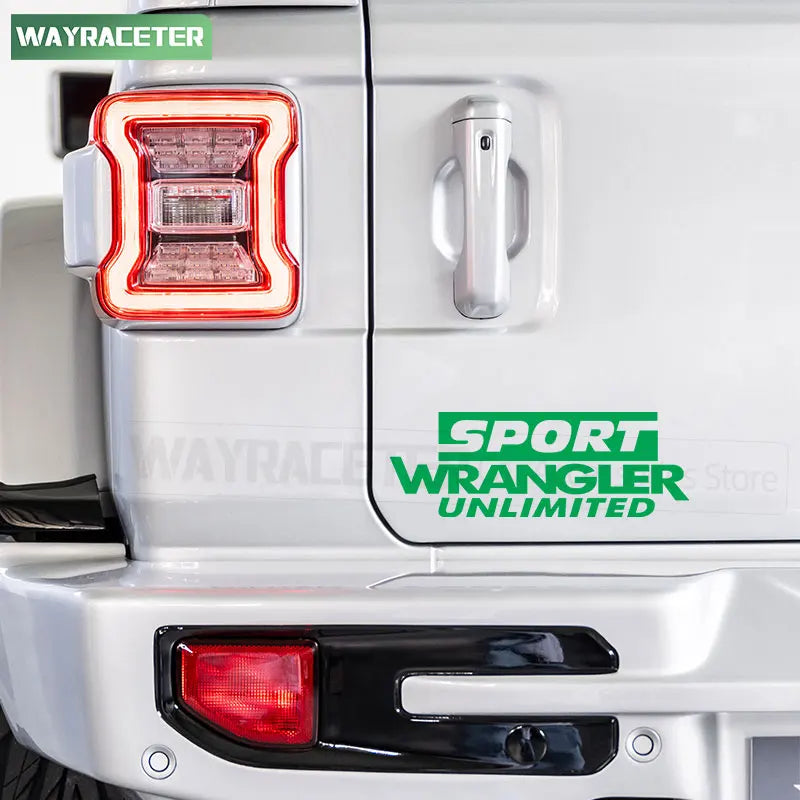 Jeep Wrangler Reflective Fender & Hood Decal – Rubicon / Unlimited / Sport | JK JL TJ YJ CJ - 200000182:193#Reflective black-200000182:29#Reflective white-200000182:350852#Reflective orange-200000182:175#Reflective green-200000182:10#Reflective red-  DRIVEN - 6