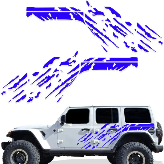 Jeep Wrangler JL 4-Door "Splash" Side Graphics Kit – 3M Vinyl Decal Wrap | 2018–2021 | Both Sides | 5 Colors - 200000182:173;5:100014064#both sides-  DRIVEN - 2
