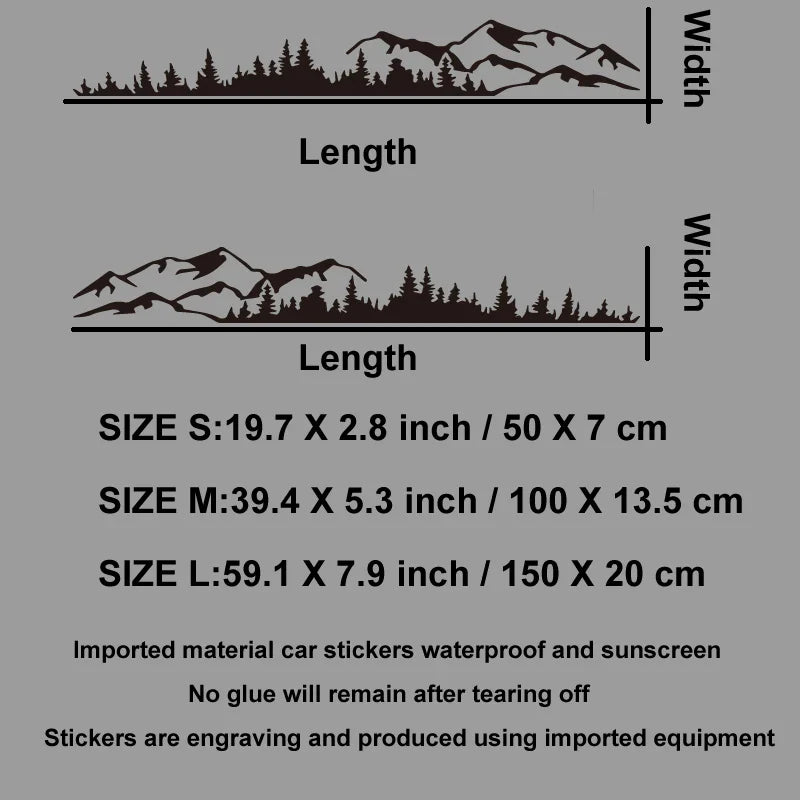 Hills & Forest Scene Adventure Decal | Outdoor Nature Vinyl Sticker for Cars, Trucks & More - 200000182:366;5:100014064-200000182:10;5:361385-200000182:366;5:361385-200000182:366;5:361386-200000182:350853;5:361385-  DRIVEN - 5