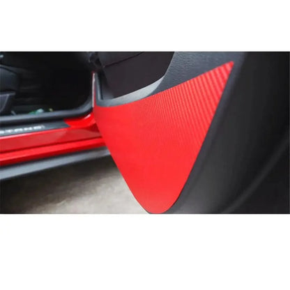 Carbon Fiber Door Anti-Kick Protection Sticker for Ford Mustang (2015-2021) | Sill Decal - 200000182:193-  DRIVEN - 3