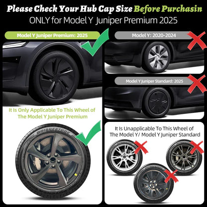 19" Matte Black / Silver Black Wheel Cover for Tesla Model Y Juniper (2025–2026) | 4-Piece Replacement Hub Cap - 14:347#Turbine Silver Black;200007085:11755855#Juniper 2025;200007763:201336106;400005408:110553637#Tesla;400005409:3984267#New Model Y 19Inch-14:193#Turbine Matte Black;200007085:11755855#Juniper 2025;200007763:201336106;400005408:110553637#Tesla;400005409:3984267#New Model Y 19Inch-  DRIVEN - 2