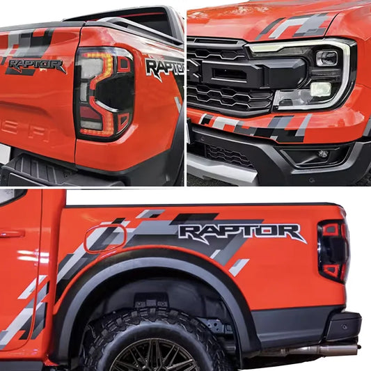 Blackout Bedside, Tailgate & Bumper Decal Kit for Ford Ranger (2022–2024) | Precut Vinyl Graphics - <none>-  DRIVEN - 1