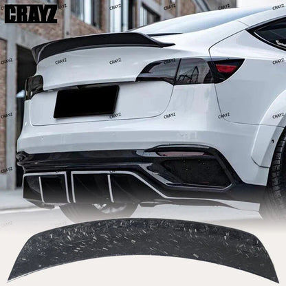 IPM GT-Style Real Carbon Fiber Rear Trunk Spoiler for Tesla Model 3 (2017–2022) | Sport Lid Wing - 14:200003699#Carbon Fiber Look-14:200002130#Real Carbon Fiber-14:200004891#Unpainted FRP-14:365458#Gloss Black-14:200004890#Forged Carbon Fiber-  DRIVEN - 2