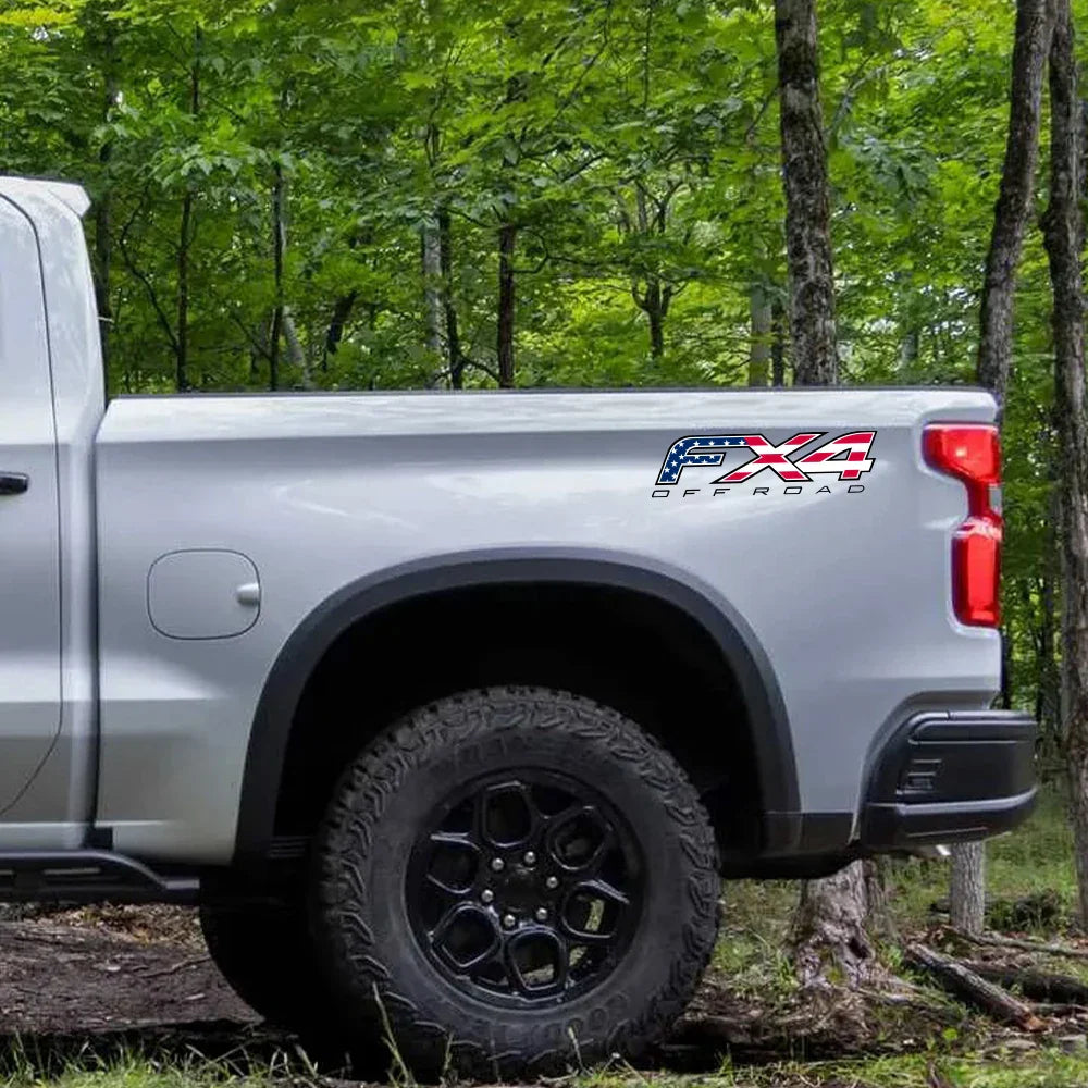 American FX4 Off-Road Sticker for Ford Ranger / F-150 / Raptor | 2-Piece Vinyl Decal - 200000182:193#American Style FX4;355:203282824#2 Pairs;5:200000990#17x4.6cm-200000182:193#American Style FX4;355:203282823#1 Pair;5:200000990#17x4.6cm-  DRIVEN - 3