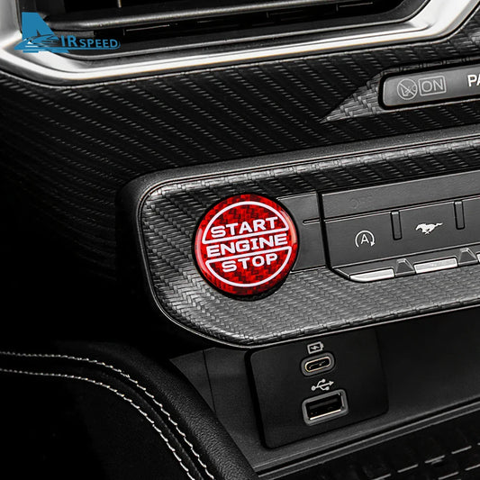 Real Hard Carbon Fiber Interior Trim for Ford Mustang GT (2024-2025) | LHD & RHD - 200000182:504#Black Carbon-  DRIVEN - 2