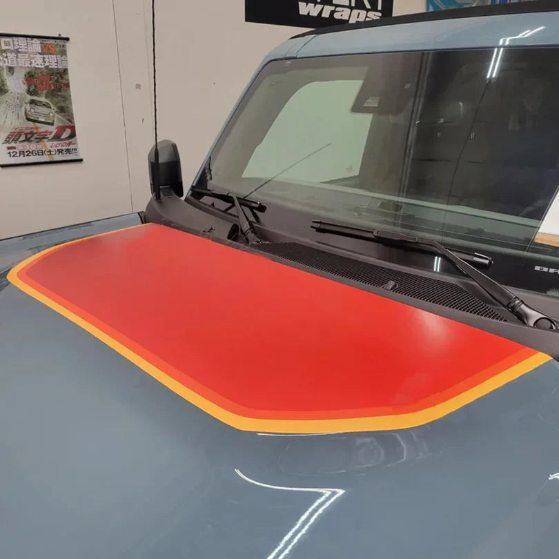 Retro Matte Topo Map & Compass Hood Decal | Off-Road Mountain Blackout Vinyl Wrap Sticker - 200000182:10#I-200000182:691#H-200000182:350686#G-200000182:1052#F-200000182:350850#K-  DRIVEN - 5
