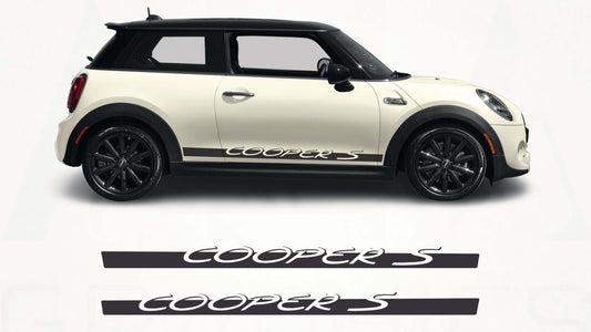Mini Cooper S Side Stripes Decal Kit – Classic Vinyl Rocker Panel Graphics - sku-51060858060932-sku-51060858093700-sku-51060858126468-sku-51060858159236-sku-51060858192004-  DRIVEN - 1