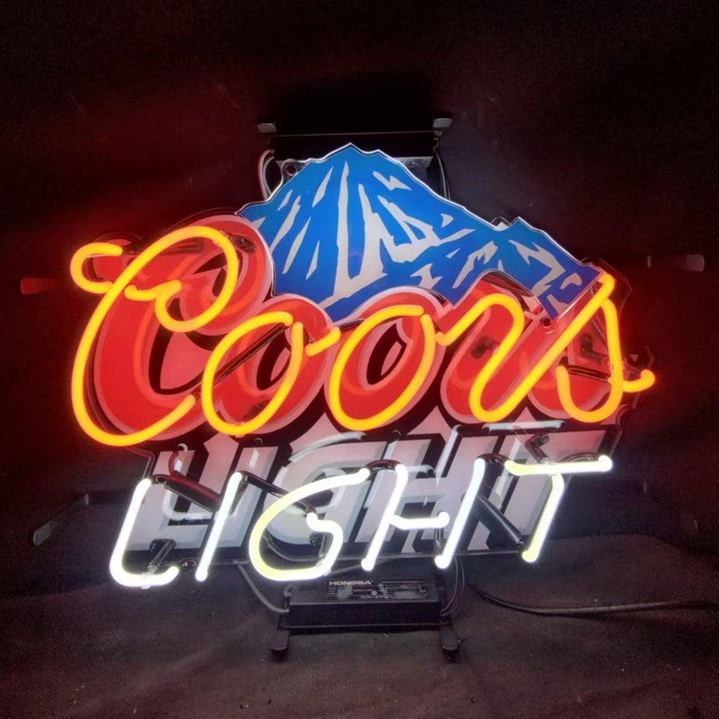 Coors Light with Snow Mountain Logo Neon Signs - MA054-  DRIVEN - 2