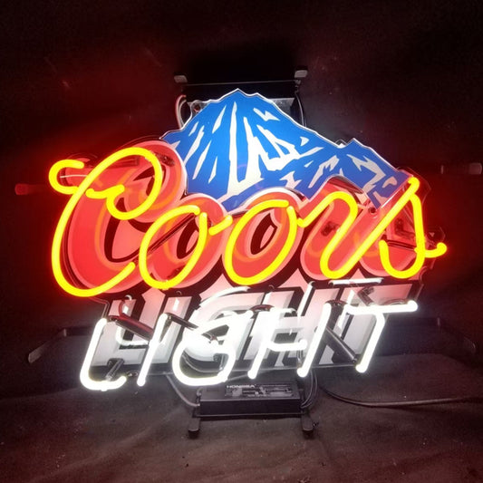 Coors Light with Snow Mountain Logo Neon Signs - MA054-  DRIVEN - 1