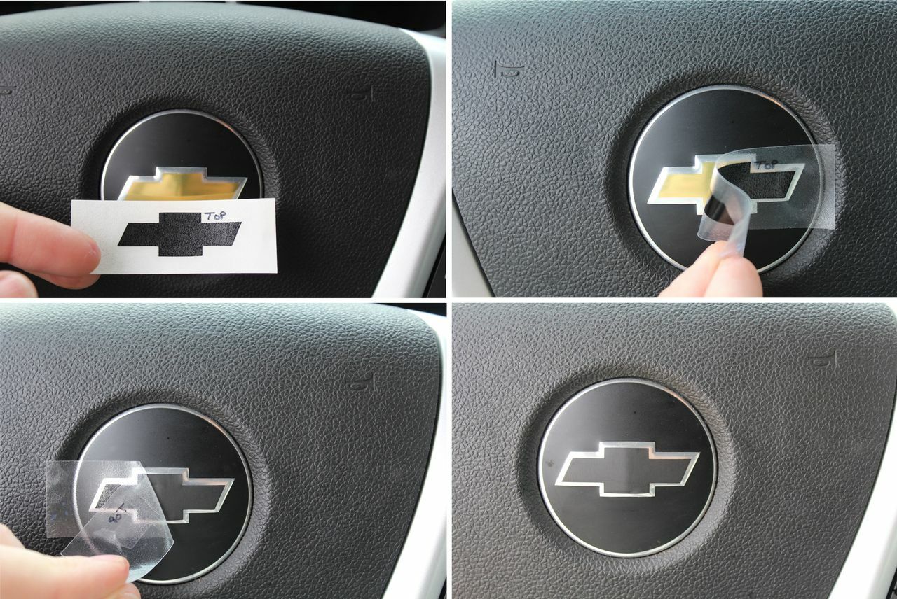 Steering Wheel Bowtie Overlay Decal - 07-14 Suburban - SUBURBAN:SWO-01-SUBURBAN:SWO-02-SUBURBAN:SWO-03-SUBURBAN:SWO-04-SUBURBAN:SWO-05-  DRIVEN - 5