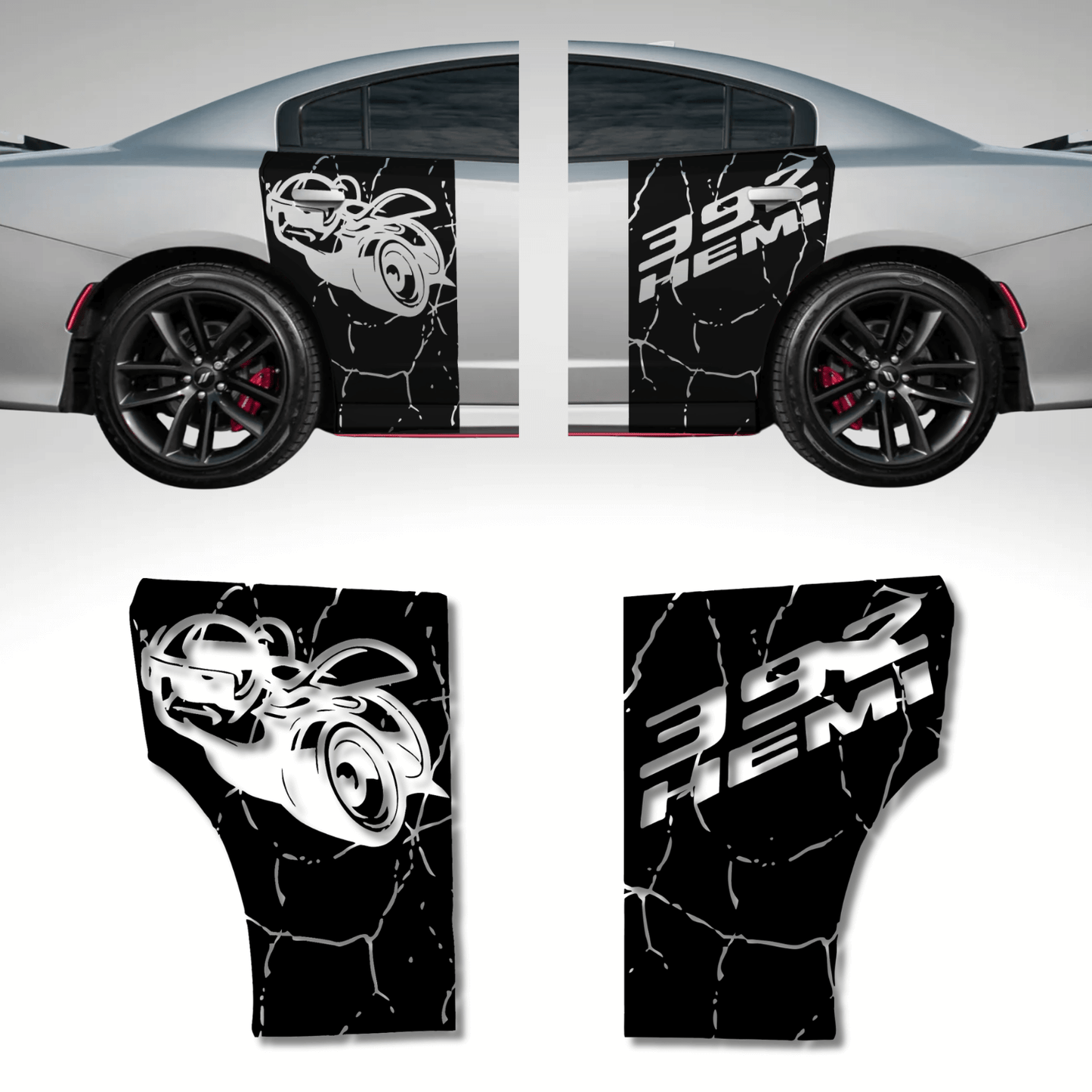 392 Super Bee Scat Pack Side Stripe Decal Set – 2-Pack for 2015–2023 Dodge Charger - sku-50701404110980-sku-50701404143748-  DRIVEN - 1