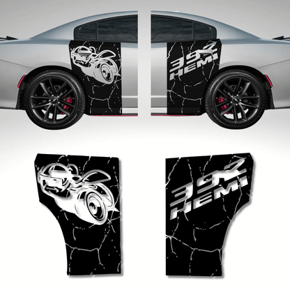 392 Super Bee Scat Pack Side Stripe Decal Set – 2-Pack for 2015–2023 Dodge Charger - sku-50701404110980-sku-50701404143748-  DRIVEN - 1