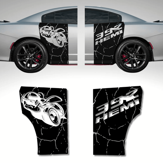 392 Super Bee Scat Pack Side Stripe Decal Set – 2-Pack for 2015–2023 Dodge Charger - sku-50701404110980-sku-50701404143748-  DRIVEN - 1