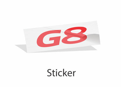 G8 Emblem Overlay Decal - 2008-2009 G8 - PO:G8:G8-B-01-PO:G8:G8-B-02-PO:G8:G8-B-03-PO:G8:G8-B-04-PO:G8:G8-B-05-  DRIVEN - 3