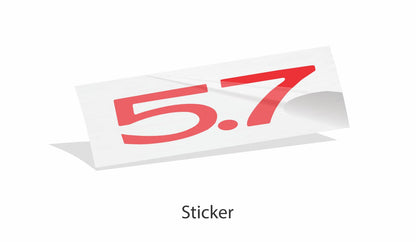 5.7 Emblem Overlay Decal -  GTO - 5.7GTO-B-01-5.7GTO-B-02-5.7GTO-B-03-5.7GTO-B-04-5.7GTO-B-05-  DRIVEN - 2