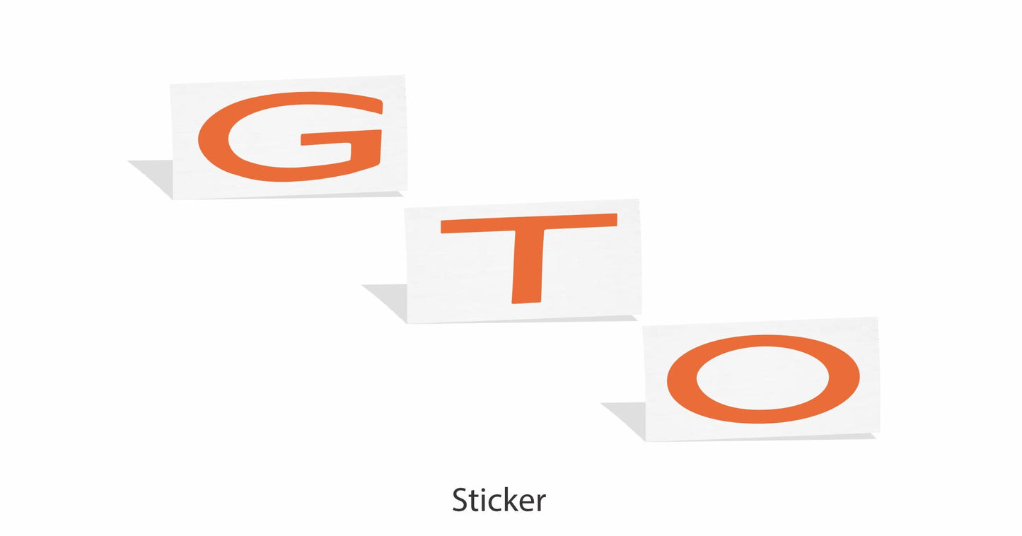 Rear Lettering Inlay Decal - GTO - GTO:R-01-GTO:R-02-GTO:R-03-GTO:R-04-GTO:R-05-  DRIVEN - 2