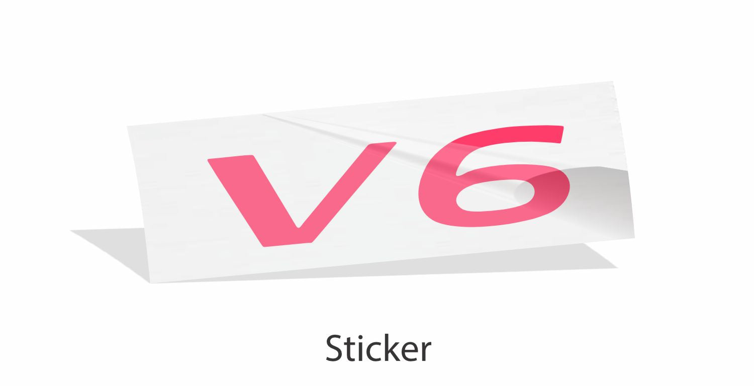 V6 Emblem Overlay Decal - Pontiac G6 - PO:G6:G1:V6-B-01-PO:G6:G1:V6-B-02-PO:G6:G1:V6-B-03-PO:G6:G1:V6-B-04-PO:G6:G1:V6-B-05-  DRIVEN - 3