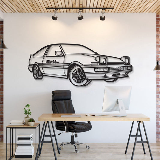Corolla AE86 Perspective Metal Car Wall Art - MT1124 - MT1124B69L-MT1124B80L-MT1124B99L-MT1124B115L-MT1124B140L-  DRIVEN - 1