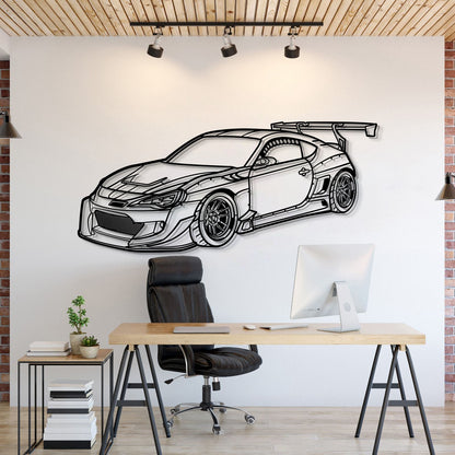 GT-86 Perspective Metal Car Wall Art - MT1292 - MT1292B69L-MT1292B80L-MT1292B99L-MT1292B115L-MT1292B140L-  DRIVEN - 1