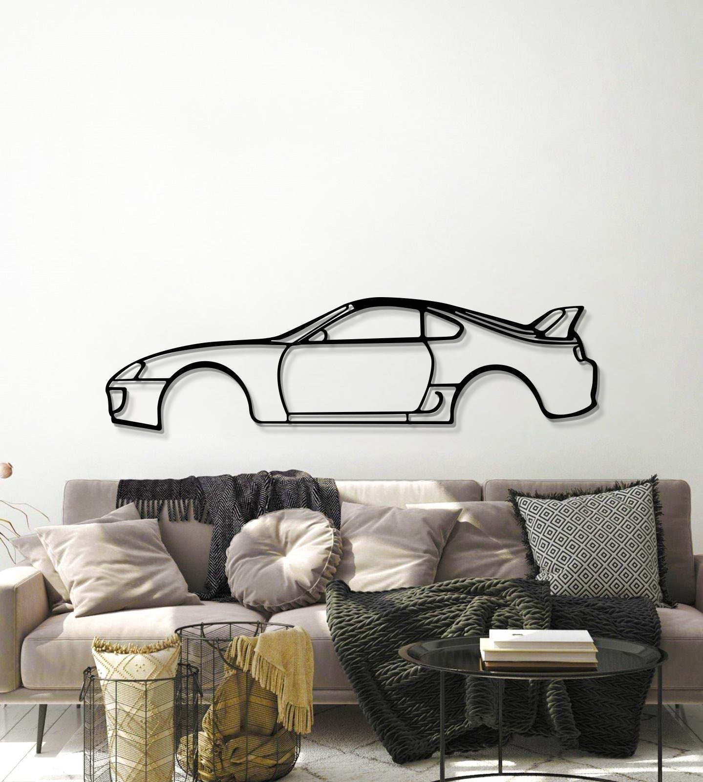 Supra MK4 Metal Car Wall Art - MT1096 - MT1096B49L-MT1096B69L-MT1096B80L-MT1096B99L-MT1096B120L-  DRIVEN - 5