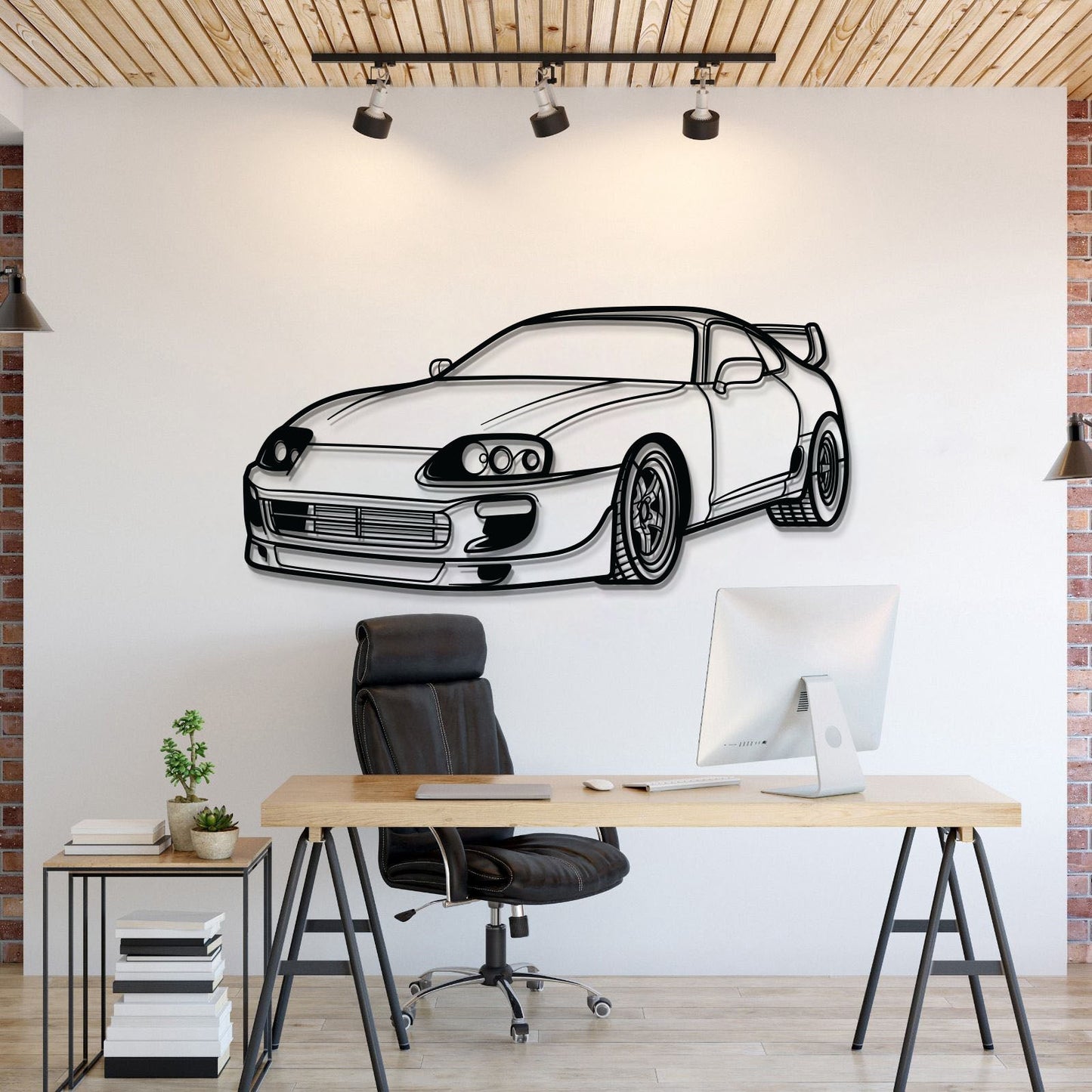 Supra MK4 Perspective Metal Car Wall Art - MT1136 - MT1136B69L-MT1136B80L-MT1136B99L-MT1136B120L-MT1136B140L-  DRIVEN - 1