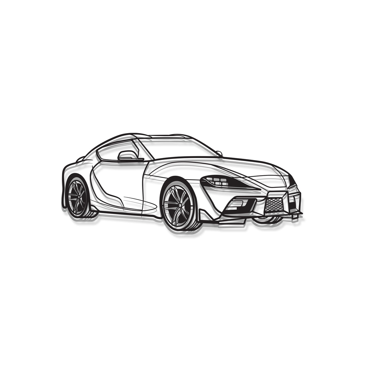 Supra MK5 Perspective Metal Car Wall Art  - MT1137 - MT1137B69L-MT1137B80L-MT1137B99L-MT1137B115L-MT1137B140L-  DRIVEN - 6