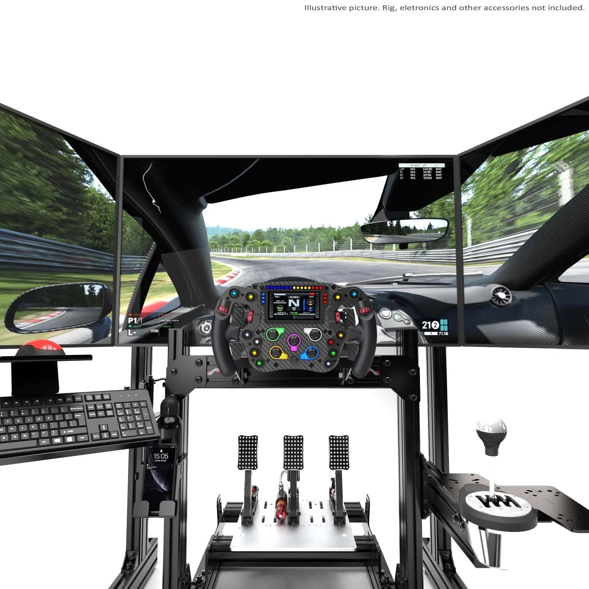 TRIPLE SCREEN ADD-ON FOR ALUMINUM PROFILE TV STAND - 4003-  DRIVEN - 7
