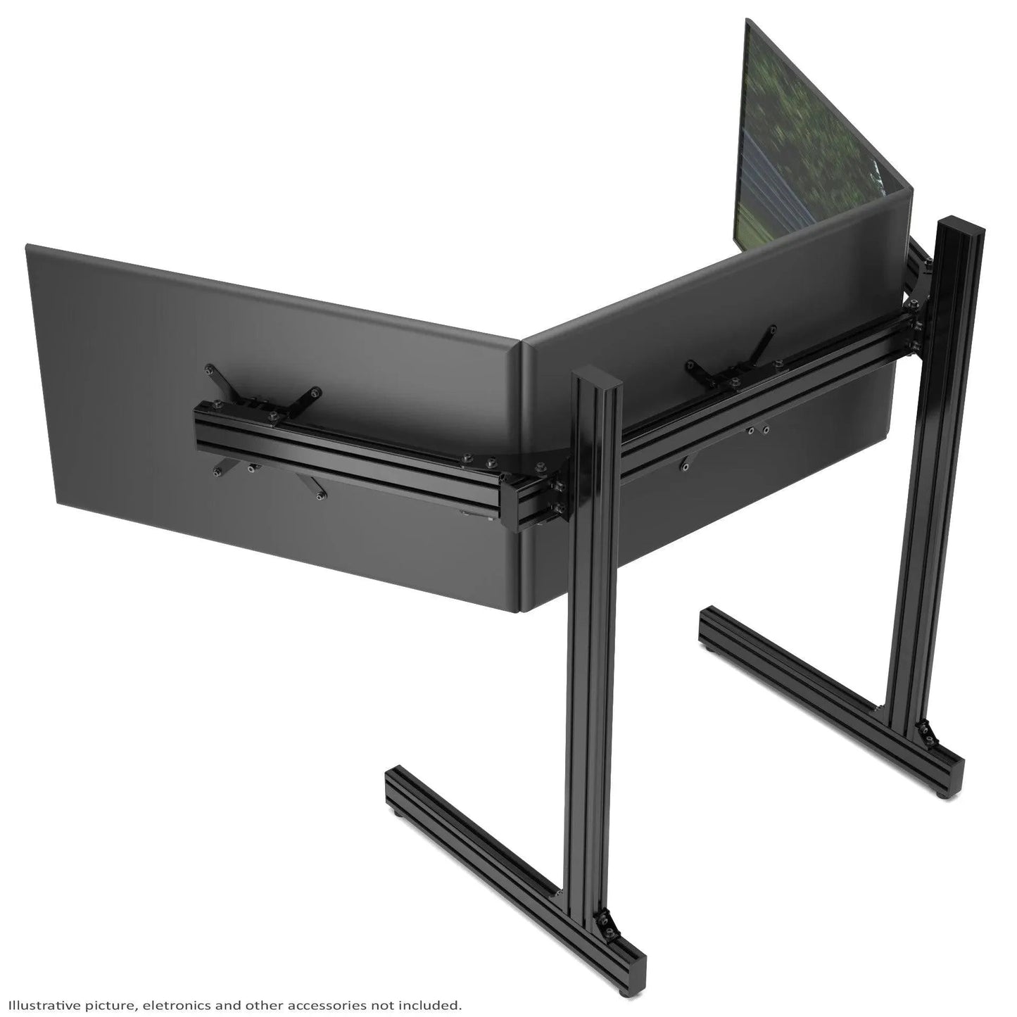 TRIPLE SCREEN ADD-ON FOR ALUMINUM PROFILE TV STAND - 4003-  DRIVEN - 3