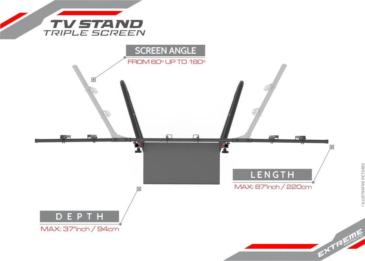 TRIPLE SCREEN TV STAND - 660-  DRIVEN - 6