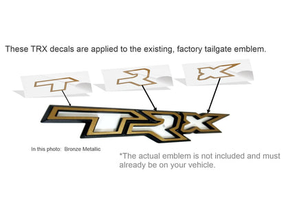 TRX Tailgate Emblem Overlay Decal   - 2021-2024 Ram TRX - sku-44717207126203-sku-44717207158971-sku-44717207191739-sku-44717207224507-sku-44717207257275-  DRIVEN - 4