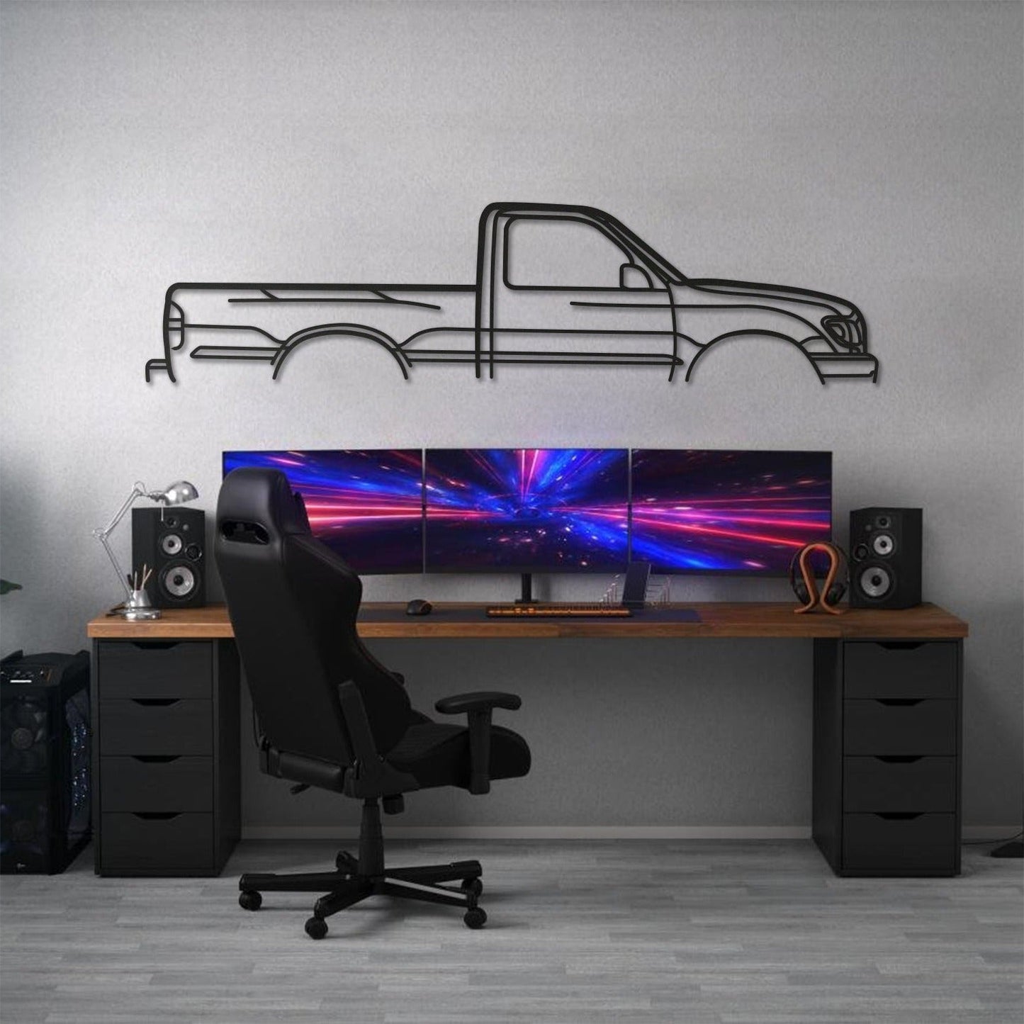 2002 Tacoma Metal Car Wall Art - MT0303 - MT0303B49L-MT0303B69L-MT0303B80L-MT0303B99L-MT0303B120L-  DRIVEN - 8