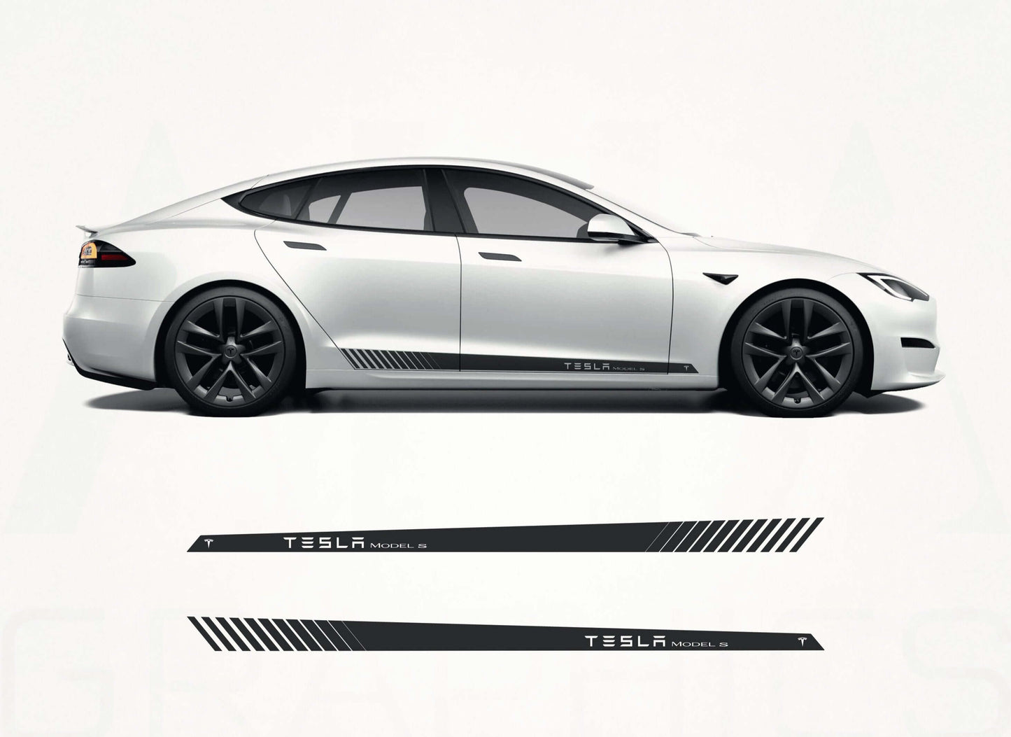 Tesla Model S Side Stripes Decal Kit (2016–2024) – Luxury Vinyl Rocker Panel Graphics - sku-51060862124164-sku-51060862156932-sku-51060862189700-sku-51060862222468-sku-51060862255236-  DRIVEN - 1