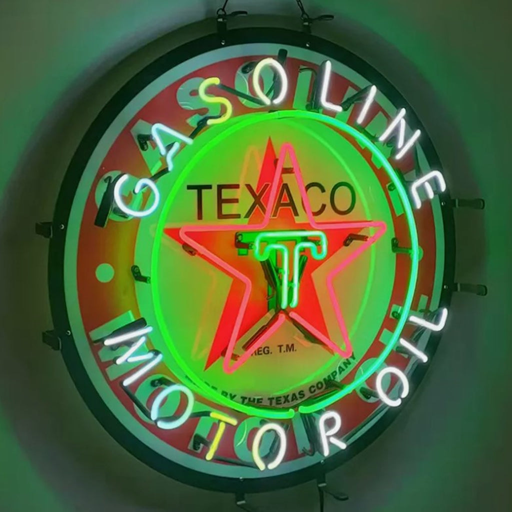 Texaco Gasoline Motor Oil Neon Signs - ME942B-18 inches-ME942B-24 inches-  DRIVEN - 3