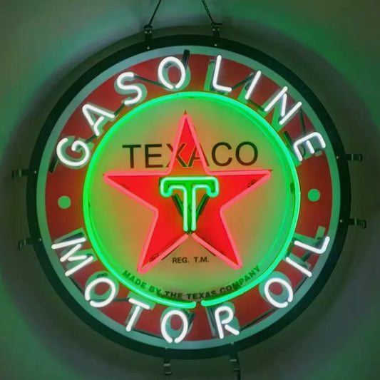 Texaco Gasoline Motor Oil Neon Signs - ME942B-18 inches-ME942B-24 inches-  DRIVEN - 1