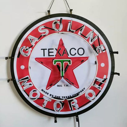 Texaco Gasoline Motor Oil Neon Signs - ME942B-18 inches-ME942B-24 inches-  DRIVEN - 4