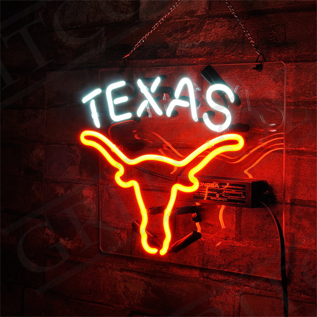 Texas Longhorn Neon Signs - TNXC010-  DRIVEN - 3
