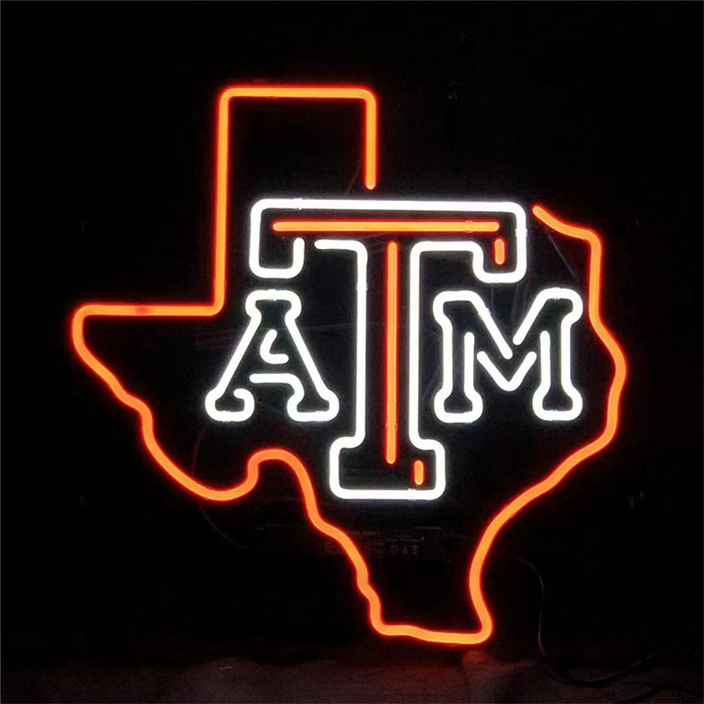 Texas Map with ATM Neon Signs Light - ME798-  DRIVEN - 1