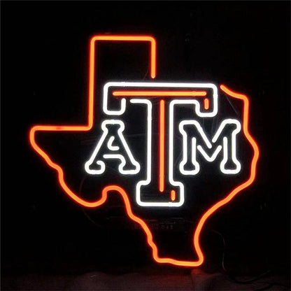Texas Map with ATM Neon Signs Light - ME798-  DRIVEN - 1