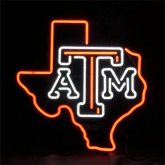 Texas Map with ATM Neon Signs Light - ME798-  DRIVEN - 1