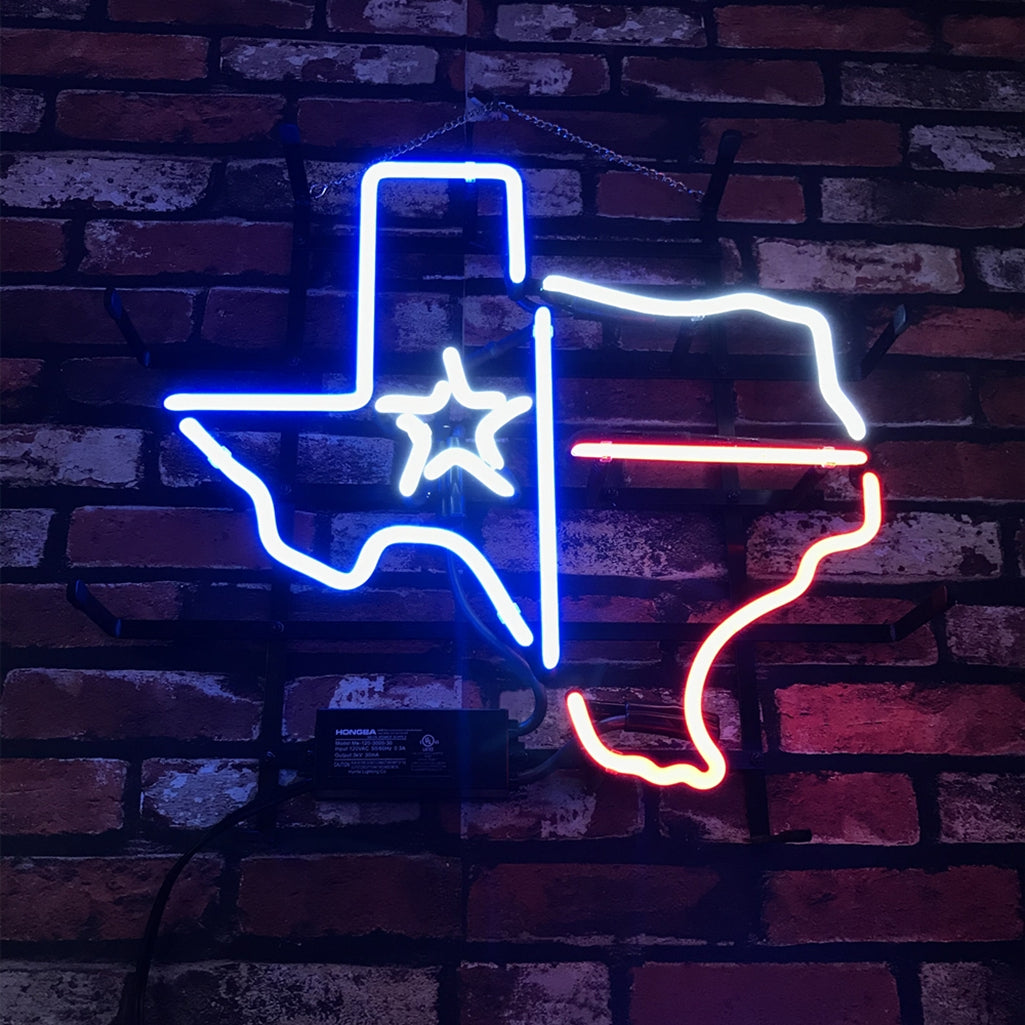 Texas Map with Lone Star Beer Neon Signs Light - SZME002-  DRIVEN - 3