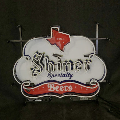 Shiner Specialty Beers with Texas Map Neon Sign Light - ME480-  DRIVEN - 4