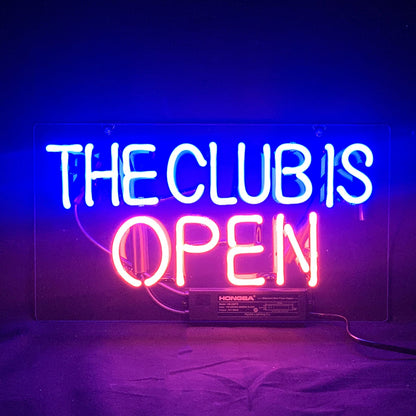 The Club is Open Neon Light Sign - TN277-  DRIVEN - 3