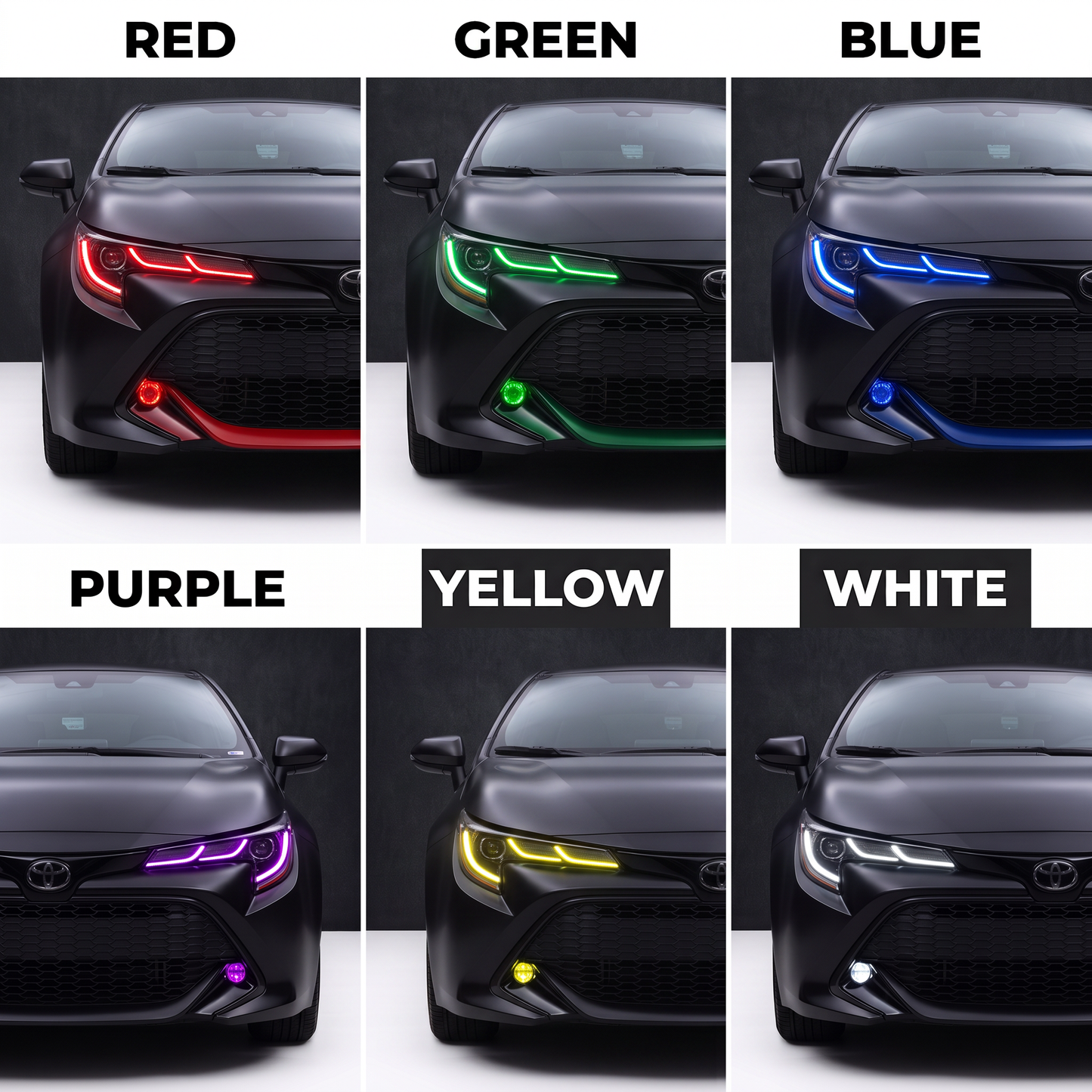Toyota Corolla RGBW DRL Boards (2019-2022) - F1 | A12 | P2   - BX1-  DRIVEN - 3