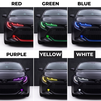 Toyota Corolla RGBW DRL Boards (2019-2022) - F1 | A12 | P2   - BX1-  DRIVEN - 3