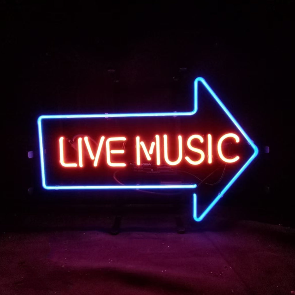 Live Music with Right Arrow Neon Signs - ME450-  DRIVEN - 2