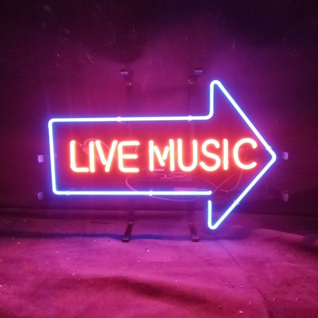 Live Music with Right Arrow Neon Signs - ME450-  DRIVEN - 1