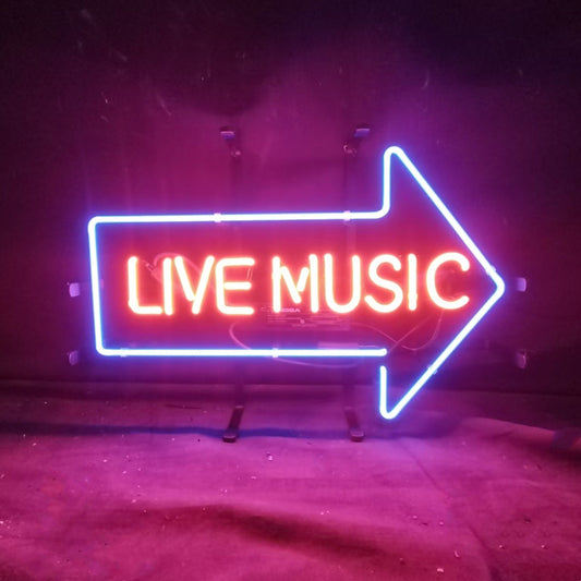 Live Music with Right Arrow Neon Signs - ME450-  DRIVEN - 1
