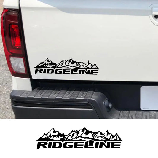 Mountain Tailgate & Body Decal for Honda Ridgeline | Full Vinyl Truck Graphics - 200000182:350850#Matt Black-  DRIVEN - 1